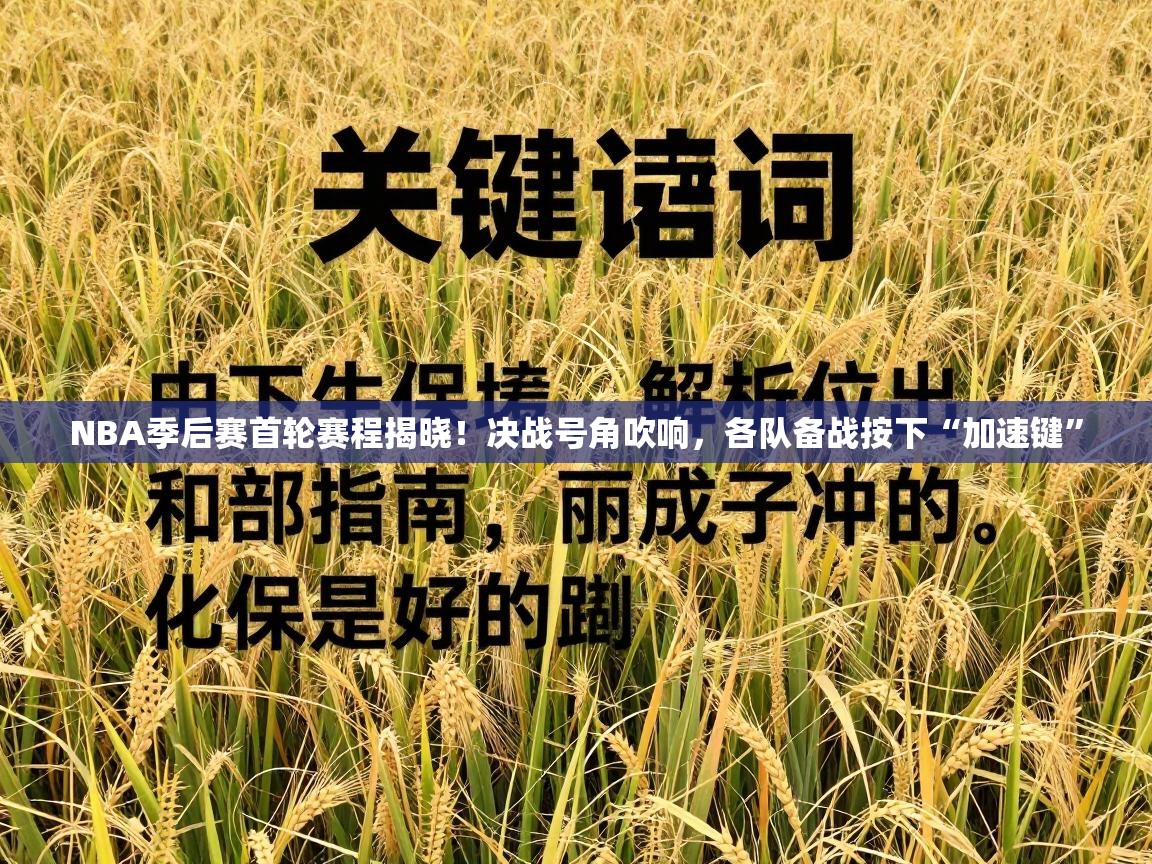 NBA季后赛首轮赛程揭晓！决战号角吹响，各队备战按下“加速键”  第2张